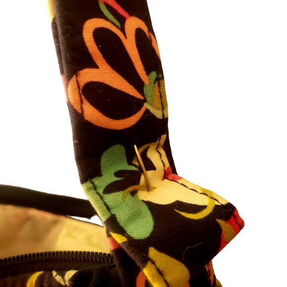 Vera Bradley Floral Quilted Cotton Shoulder Bag Adjustable Strap Front Pockets - Picture 5 of 14